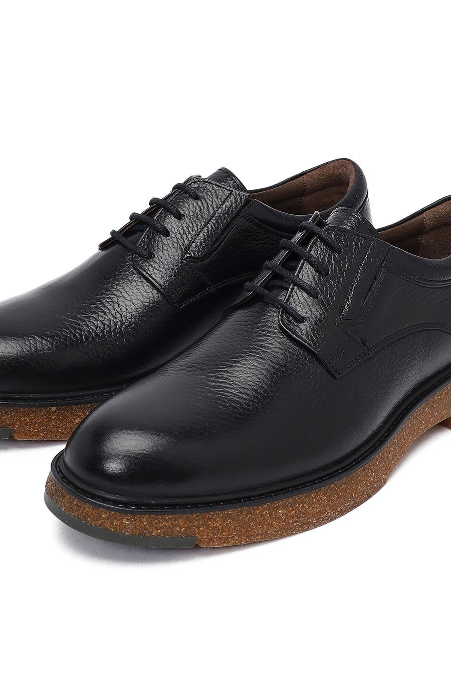 Men's Black Lace Up Leather Casual Shoes