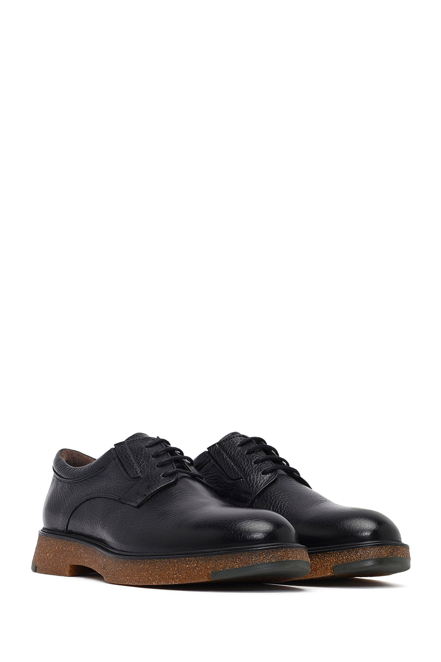 Men's Black Lace Up Leather Casual Shoes