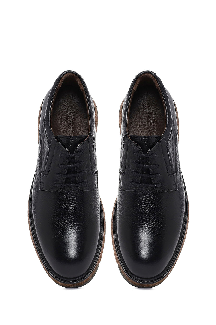 Men's Black Lace Up Leather Casual Shoes