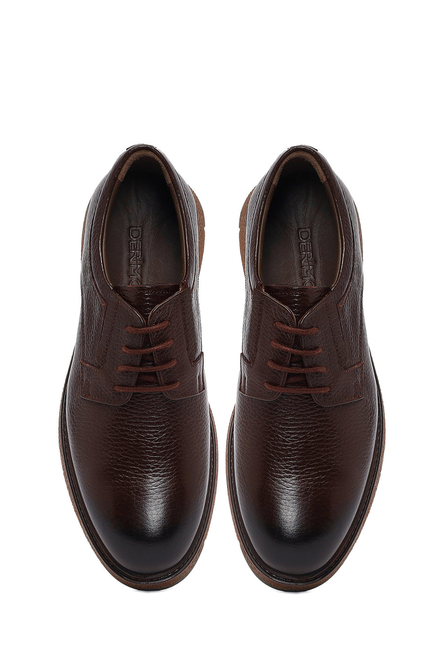 Men's Brown Lace Up Leather Casual Shoes