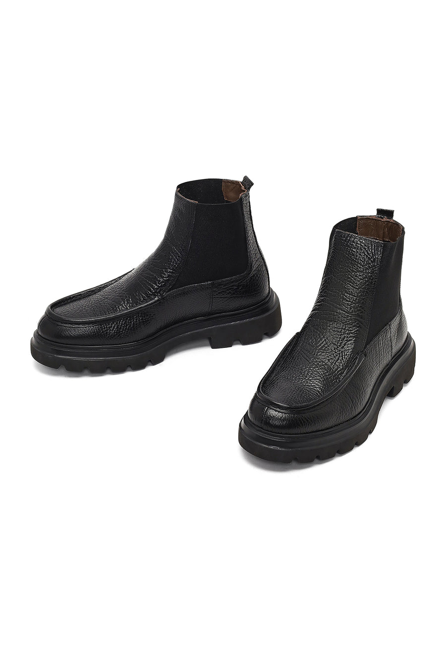 Male Black Leather Chelsea Boots