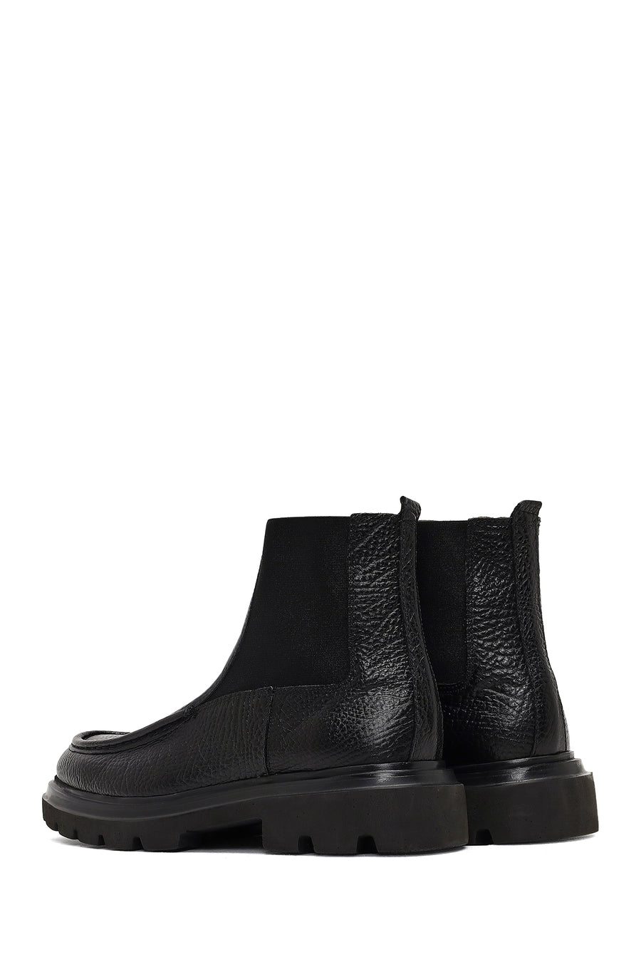 Male Black Leather Chelsea Boots