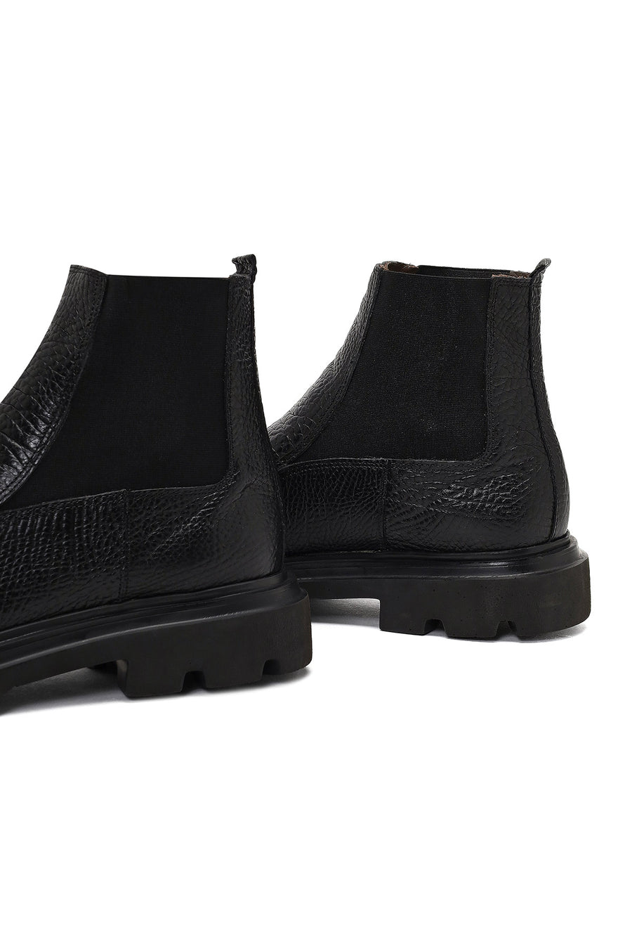 Male Black Leather Chelsea Boots