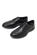 Erkek Siyah Bağcıklı Deri Casual Ayakkabı | Derimod