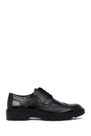 Men's Black Thick-Soled Leather Casual Shoes | Derimod