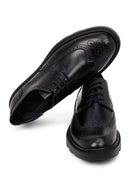 Men's Black Thick-Soled Leather Casual Shoes | Derimod