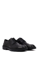 Men's Black Thick-Soled Leather Casual Shoes | Derimod