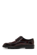 Men's Burgundy Thick Sole Leather Casual Shoes | Derimod