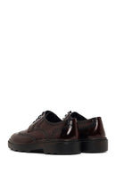 Men's Burgundy Thick Sole Leather Casual Shoes | Derimod