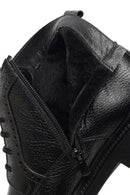 Men's Black Zippered Leather Casual Boot | Derimod
