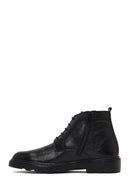 Men's Black Zippered Leather Casual Boot | Derimod