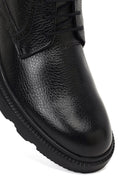 Men's Black Zippered Leather Casual Boot | Derimod
