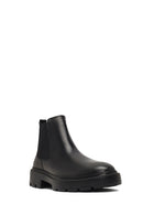 Men's Black Leather Chelsea Boot | Derimod