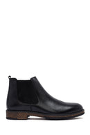Male Black Leather Chelsea Boots | Derimod