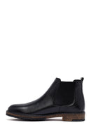 Male Black Leather Chelsea Boots | Derimod