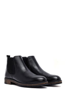 Male Black Leather Chelsea Boots | Derimod