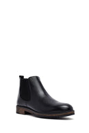 Male Black Leather Chelsea Boots | Derimod