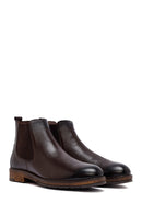Male Brown Leather Chelsea Boots | Derimod