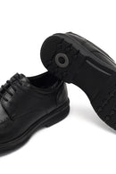 Erkek Siyah Bağcıklı Deri Casual Ayakkabı | Derimod