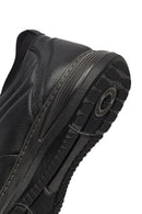 Men's Black Lace-Up Thick-Soled Leather Casual Sneaker | Derimod