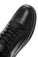 Erkek Siyah Bağcıklı Deri Casual Ayakkabı | Derimod