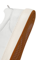 Men's White Lace-Up Thick-Soled Leather Sneakers | Derimod