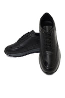 Men's Black Lace-Up Leather Casual Sneaker | Derimod