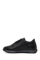 Men's Black Lace-Up Leather Casual Sneaker | Derimod