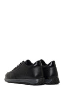 Men's Black Lace-Up Leather Casual Sneaker | Derimod