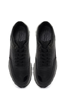 Men's Black Lace-Up Leather Casual Sneaker | Derimod