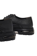 Erkek Siyah Bağcıklı Kalın Tabanlı Deri Casual Ayakkabı | Derimod
