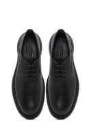 Erkek Siyah Bağcıklı Kalın Tabanlı Deri Casual Ayakkabı | Derimod