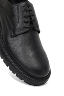 Erkek Siyah Bağcıklı Kalın Tabanlı Deri Casual Ayakkabı | Derimod