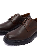 Erkek Kahverengi Bağcıklı Kalın Tabanlı Deri Casual Ayakkabı | Derimod