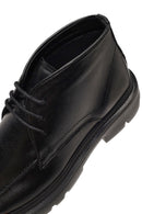 Erkek Siyah Bağcıklı Kalın Tabanlı Deri Casual Bot | Derimod