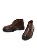 Erkek Kahverengi Bağcıklı Kalın Tabanlı Deri Casual Bot | Derimod