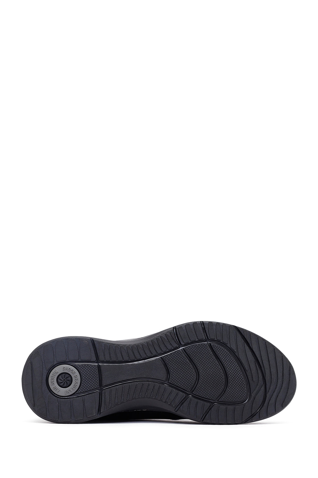 Erkek Siyah Bağcıklı Deri Casual Sneaker