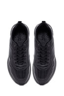 Men's Black Lace-Up Leather Casual Sneakers | Derimod