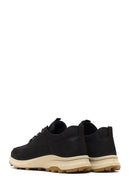 Erkek Siyah Bağcıklı Kalın Tabanlı Nubuk Deri Casual Sneaker | Derimod