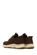 Men's Brown Lace-Up Thick-Soled Nubuck Leather Casual Sneaker | Derimod