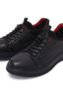 Erkek Siyah Bağcıklı Deri Casual Ayakkabı | Derimod