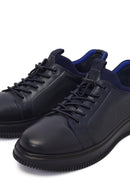 Erkek Lacivert Bağcıklı Deri Casual Ayakkabı | Derimod