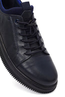 Erkek Lacivert Bağcıklı Deri Casual Ayakkabı | Derimod