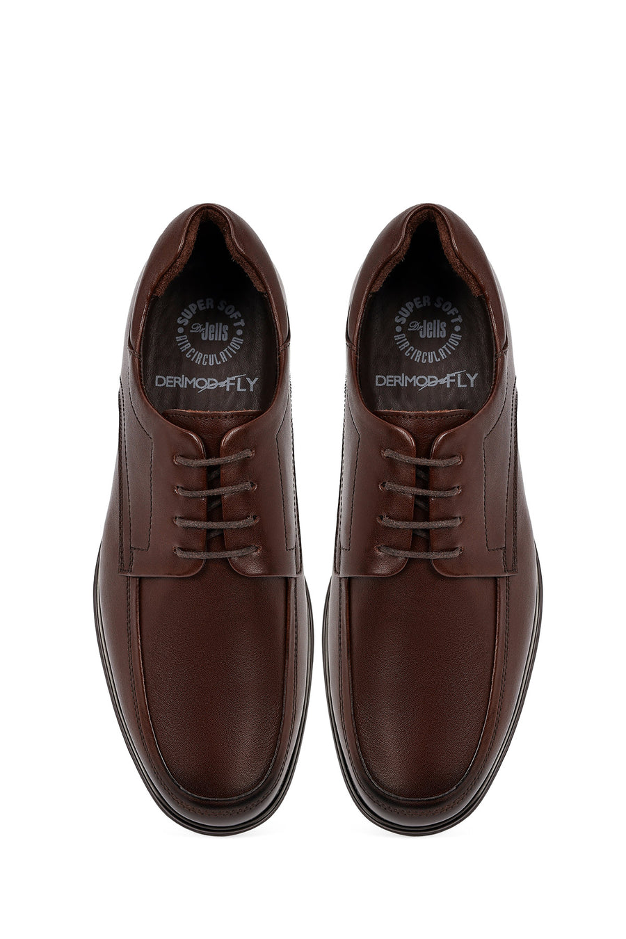 Men's Brown Lace-Up Leather Casual Shoes
