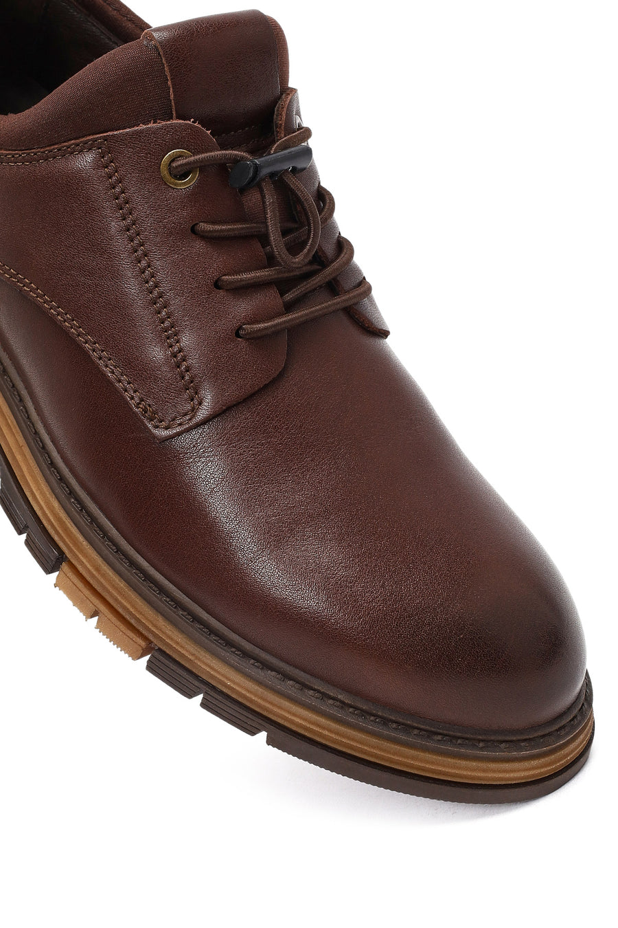 Men's Brown Lace Up Leather Casual Shoes