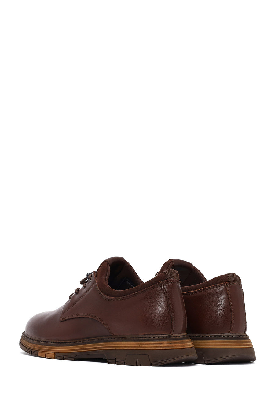 Men's Brown Lace Up Leather Casual Shoes