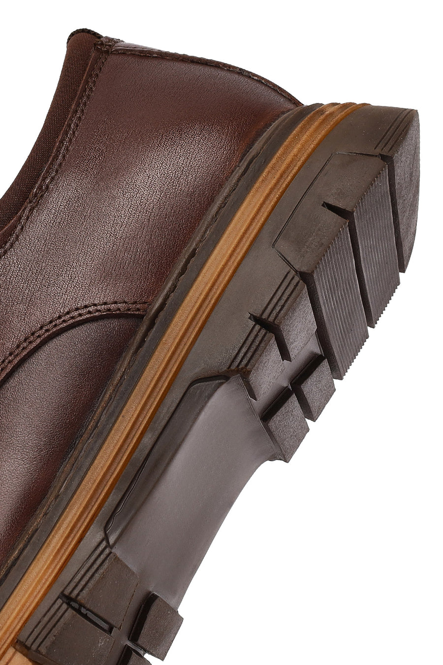 Men's Brown Lace Up Leather Casual Shoes