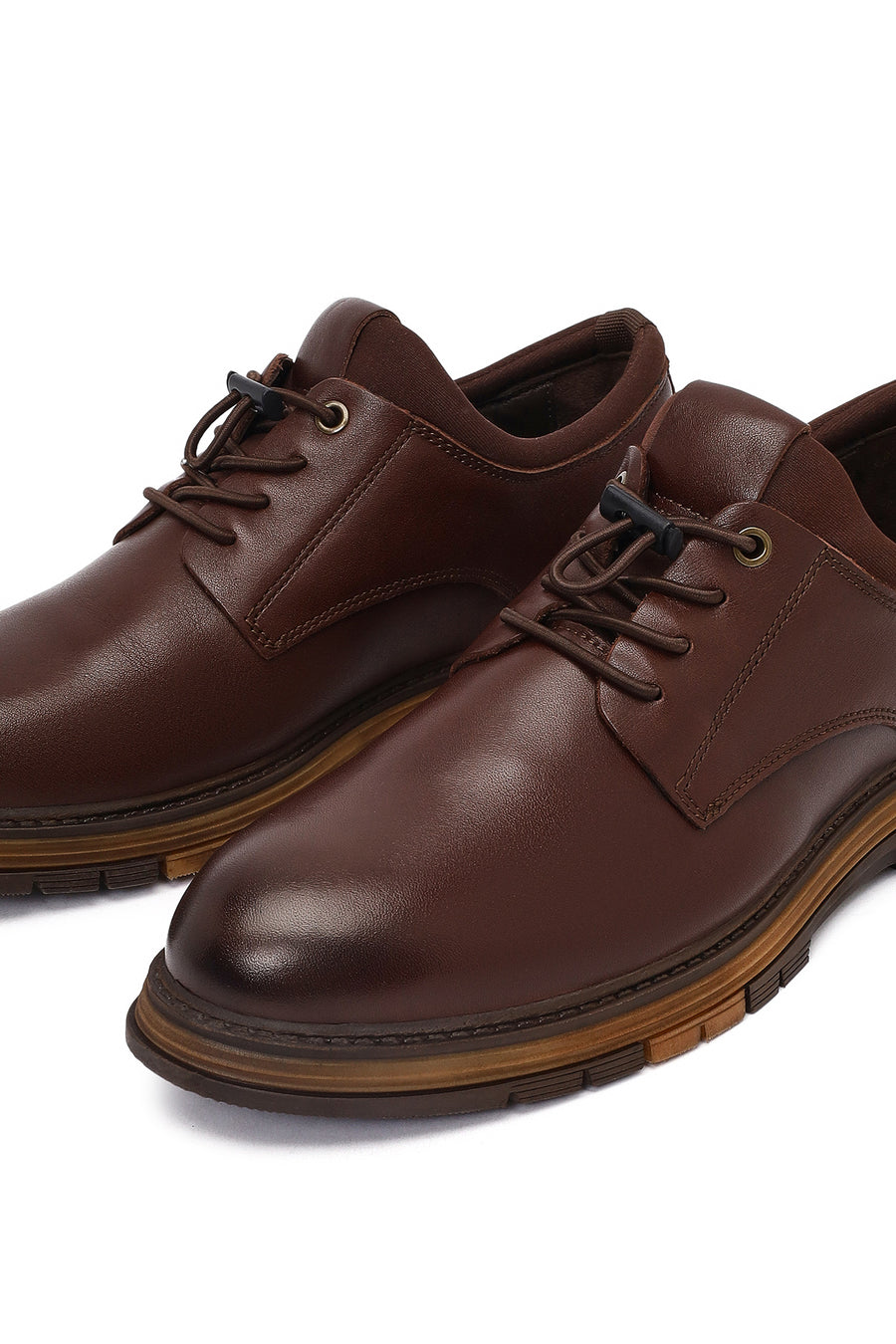 Men's Brown Lace Up Leather Casual Shoes