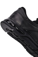 Erkek Siyah Bağcıklı Kalın Tabanlı Deri Casual Sneaker | Derimod