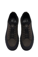 Men's Gray Lace-Up Nubuck Leather Casual Shoes | Derimod